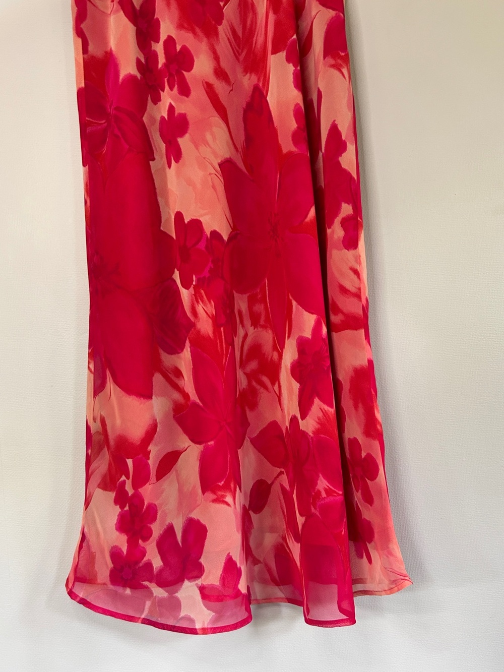 Vintage Y2K Whimsical Floral Sheer Overlay Maxi Slip Skirt Fairy Garden Party M - Picture 5 of 7